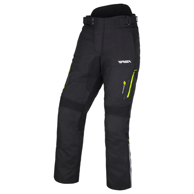 RSA Wasp motorbroek zwart-wit-fluogeel