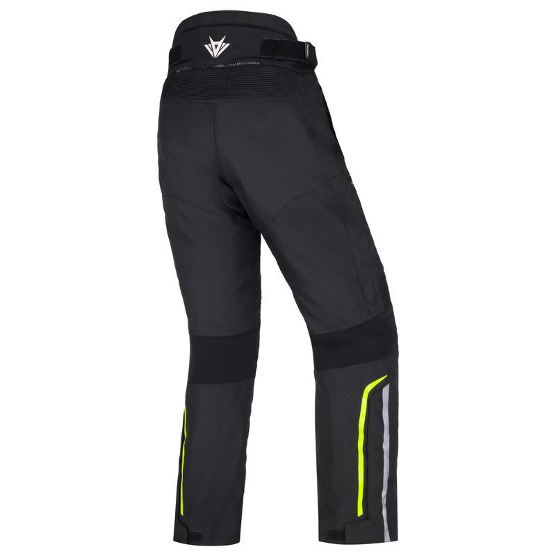 RSA Wasp motorbroek zwart-wit-fluogeel