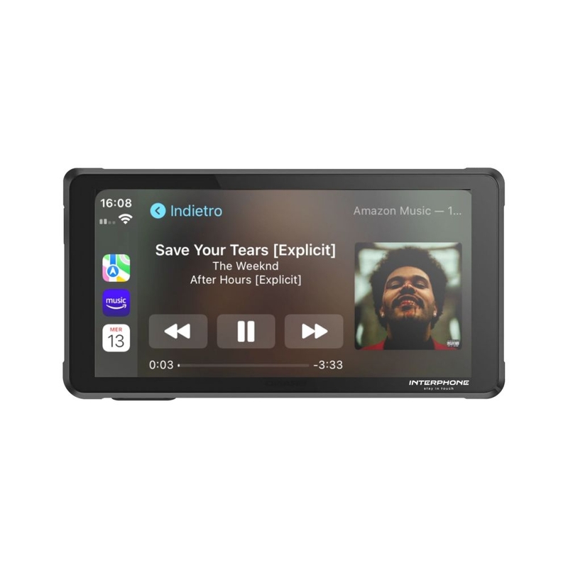 Interphone RIDESYNC Apple CarPlay- en Android Auto-display voor motorfietsen