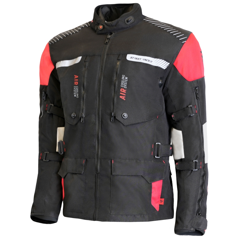 Street Racer All Season Zwart-Grijs-Rood Motorjack