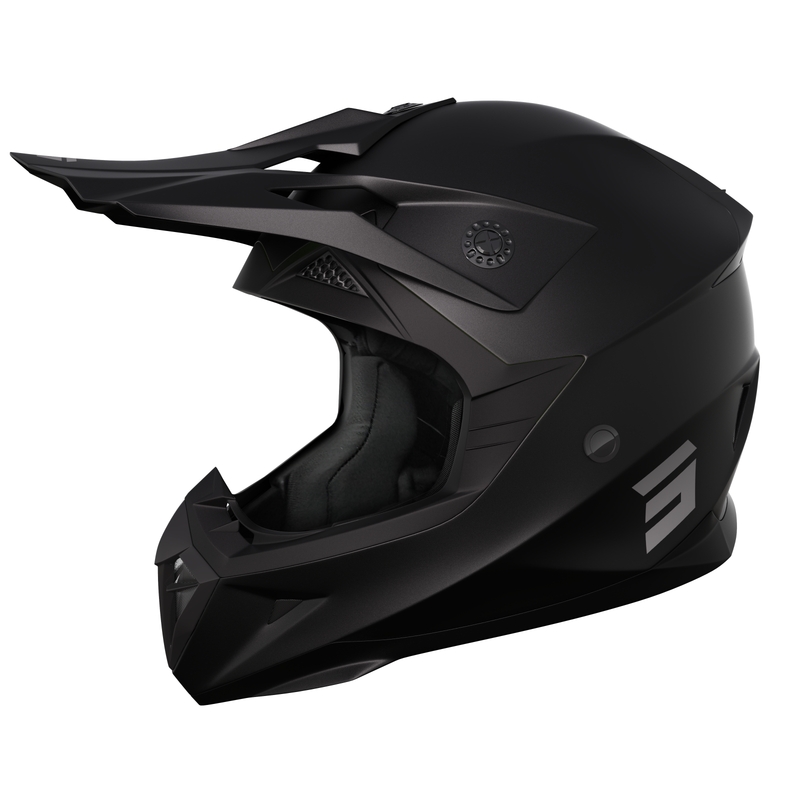 Kinder motorcrosshelm Shot Pulse Kid 2.0 matzwart
