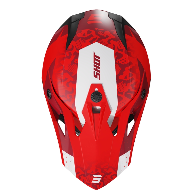 Kinder motorcrosshelm Shot Pulse Airfit glanzend rood uitverkoop