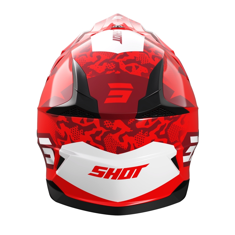 Kinder motorcrosshelm Shot Pulse Airfit glanzend rood uitverkoop
