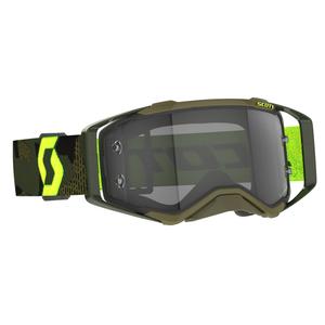 Motorcrossbril Scott Prospect LS khaki-fluogeel-lichtgrijs