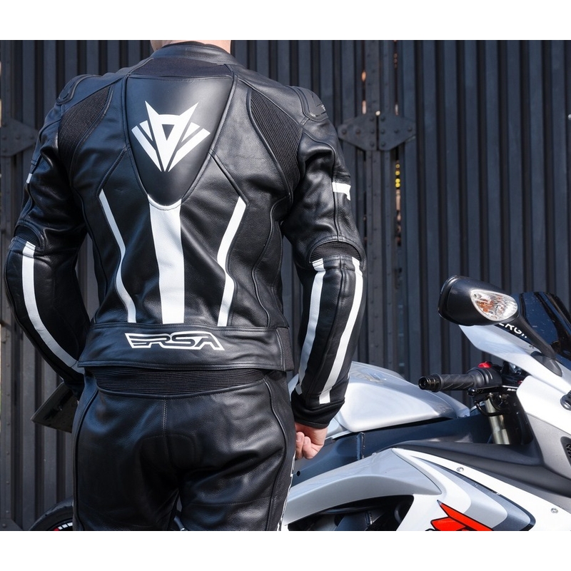 Pánská kombinéza na motorku RSA Virus černo-bílá výprodej