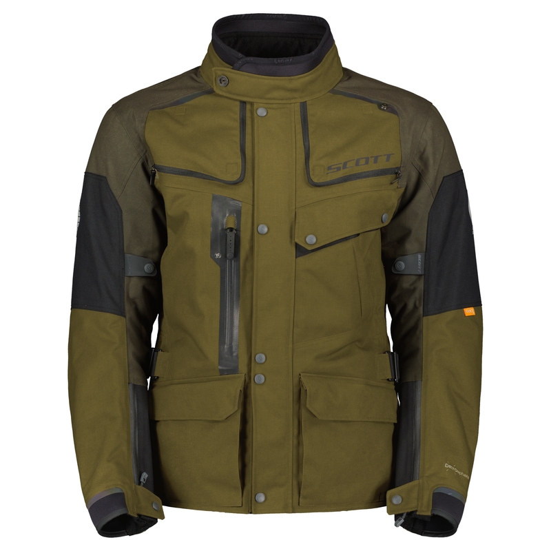 Motorjas SCOTT VOYAGER DRYO zwart-bruin-olijf