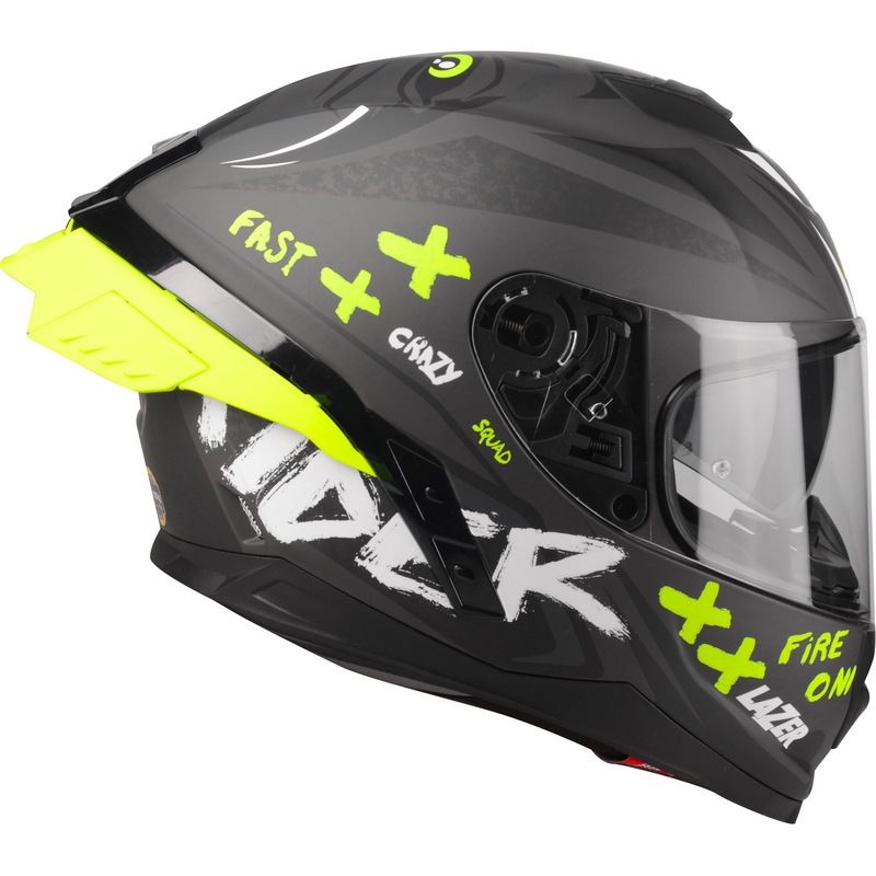 Integraalhelm voor motor Lazer Rafale SR Ride Oni zwart-fluo geel