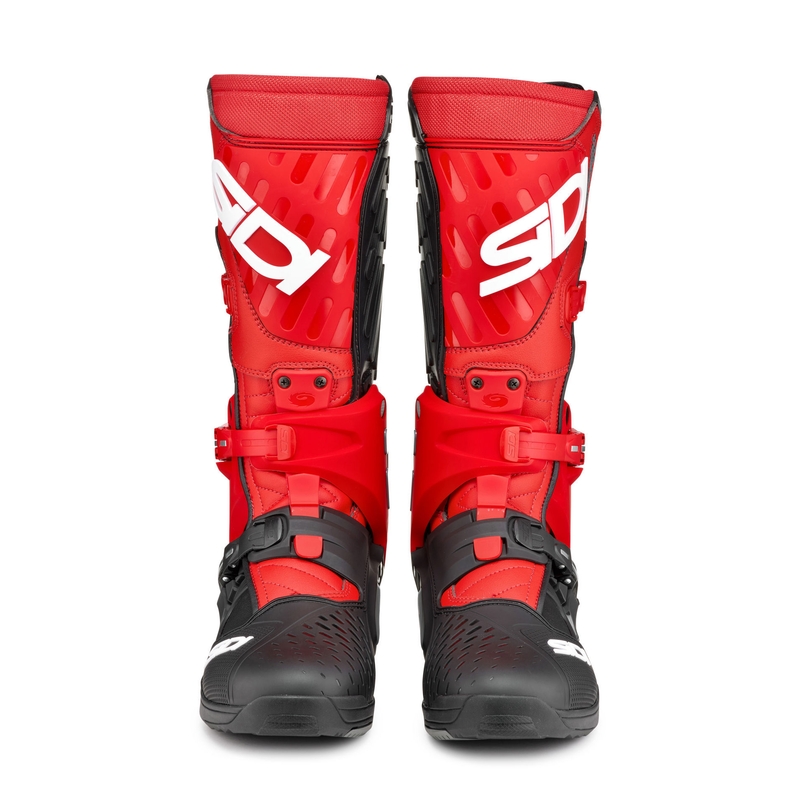 SiDi Crossair zwart met rode motorlaarzen