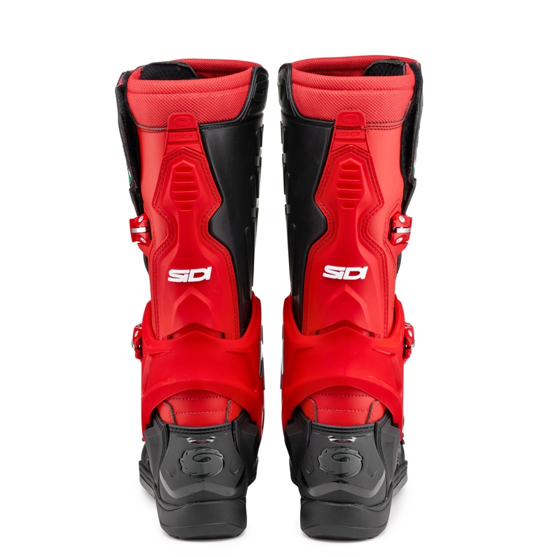 SiDi Crossair zwart met rode motorlaarzen