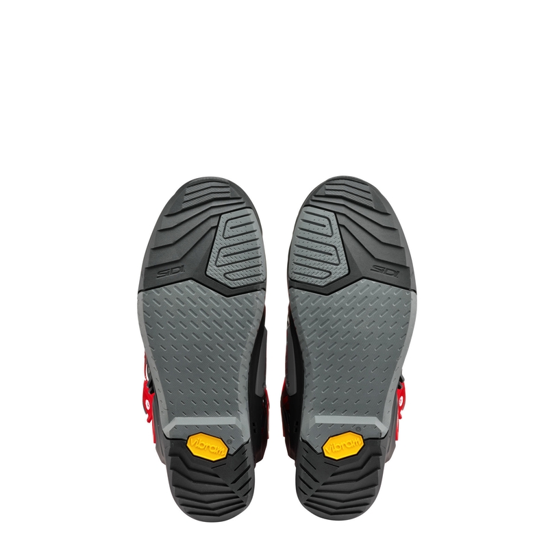 SiDi Crossair zwart met rode motorlaarzen