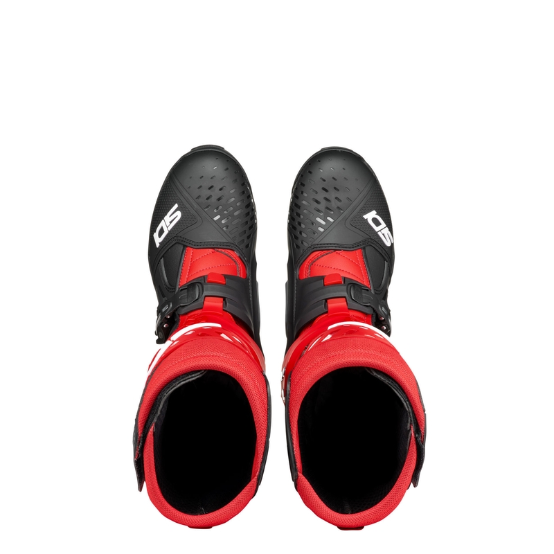 SiDi Crossair zwart met rode motorlaarzen