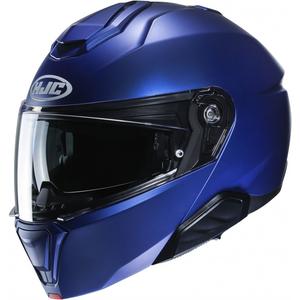 HJC i91 Solid metallic blauwe opklapbare motorhelm