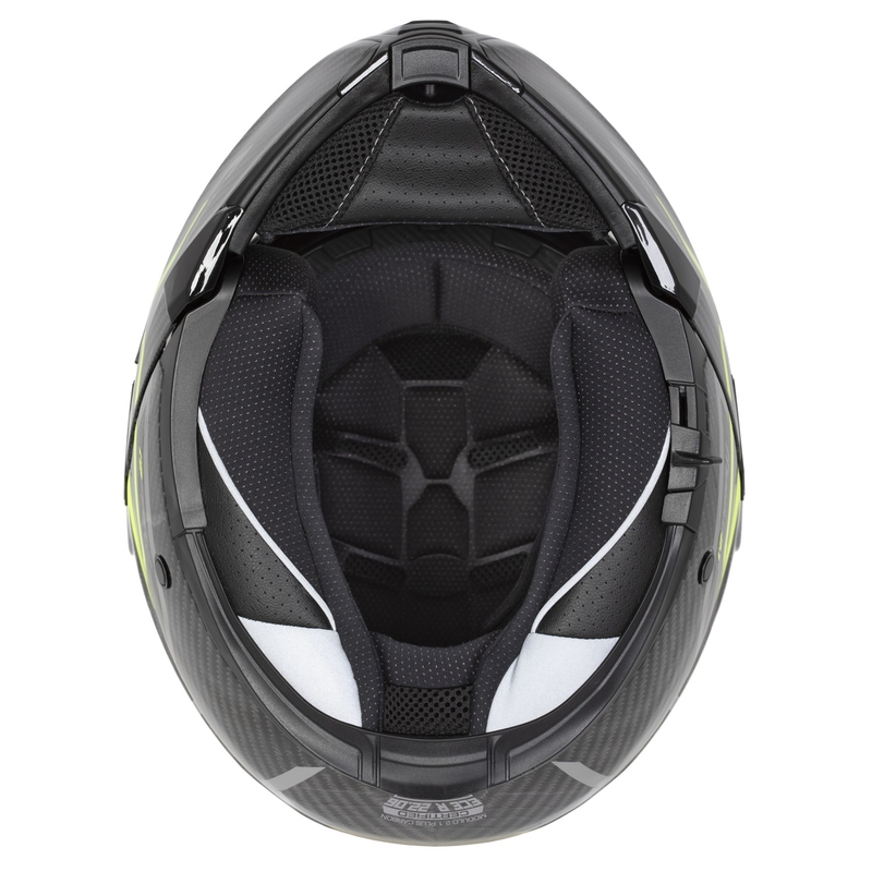 Cassida Modulo 2.1 Plus Carbon fluo geel-zilver-zwarte opklaphelm