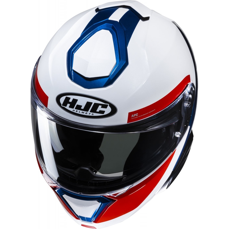 Opklaphelm HJC i91 Bina MC21 wit-blauw-rood