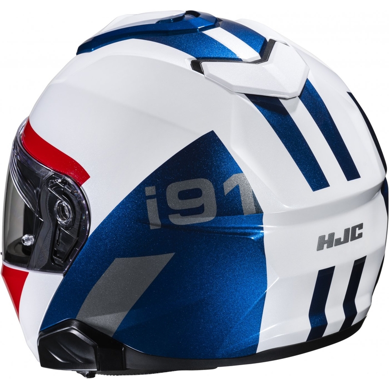 Opklaphelm HJC i91 Bina MC21 wit-blauw-rood