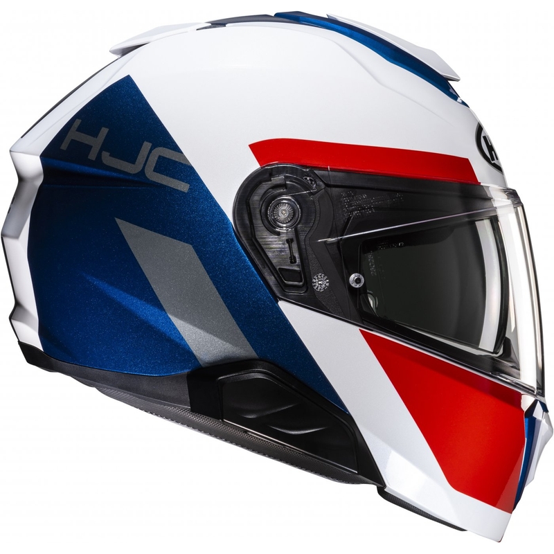 Opklaphelm HJC i91 Bina MC21 wit-blauw-rood