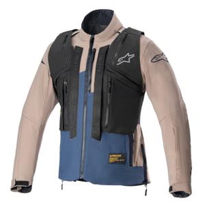 Alpinestars Techdura zwart-bruin-donkerblauw motorjack