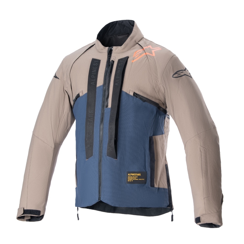 Alpinestars Techdura zwart-bruin-donkerblauw motorjack