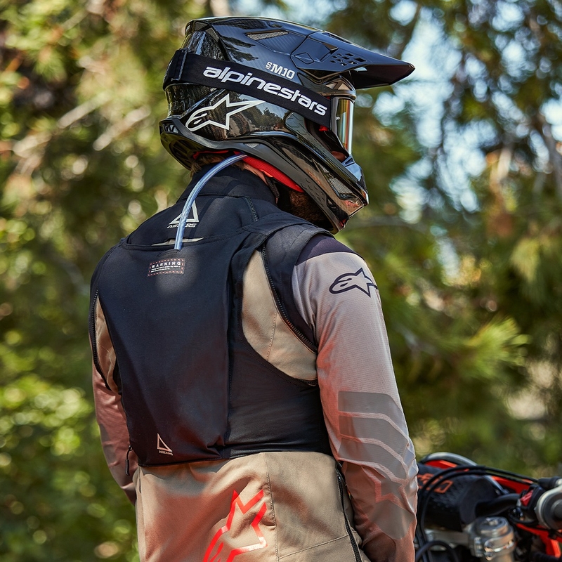 Alpinestars Techdura zwart-bruin-donkerblauw motorjack