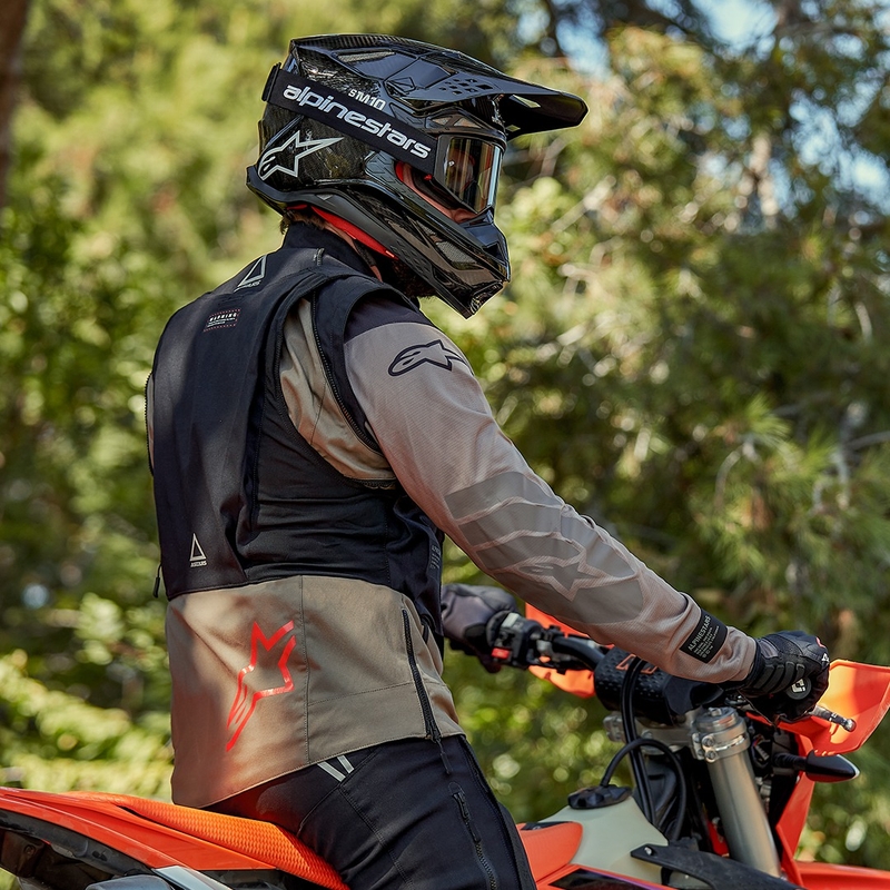 Alpinestars Techdura zwart-bruin-donkerblauw motorjack