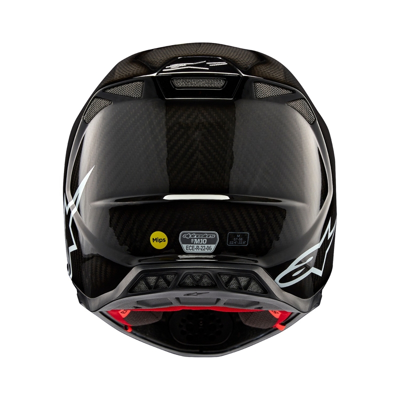 Alpinestars Supertech S-M10 Solid Gloss Carbon Motorcrosshelm