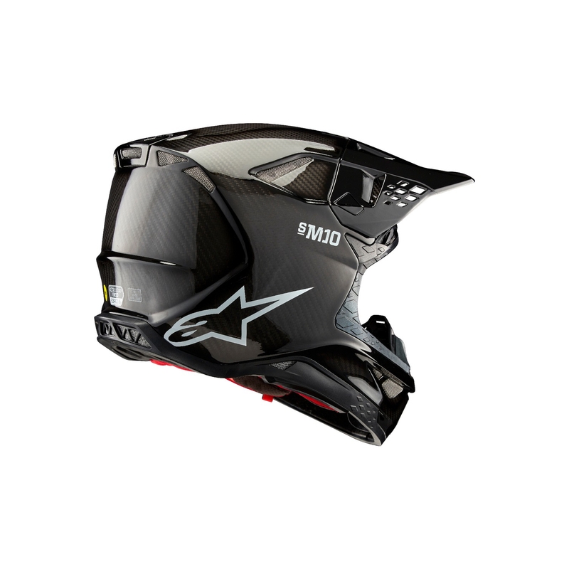 Alpinestars Supertech S-M10 Solid Gloss Carbon Motorcrosshelm