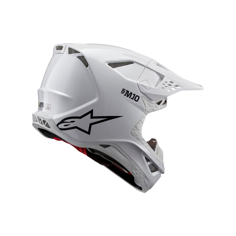 Alpinestars Supertech S-M10 Solid White Motorcross Helm