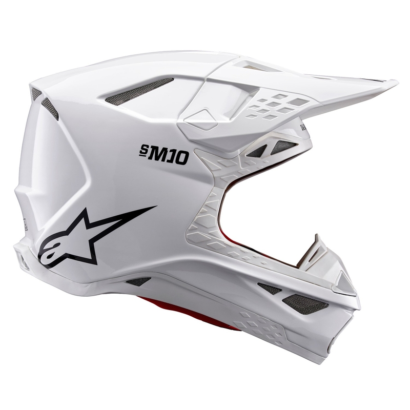 Alpinestars Supertech S-M10 Solid White Motorcross Helm