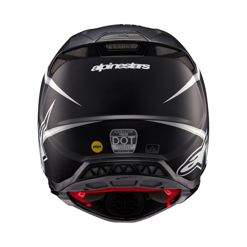 Alpinestars Supertech S-M10 Ampress motorcrosshelm mat zwart en wit