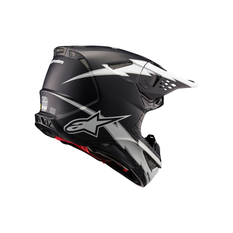 Alpinestars Supertech S-M10 Ampress motorcrosshelm mat zwart en wit