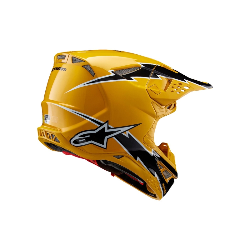 Alpinestars Supertech S-M10 Ampress Motorcross Helm Zwart en Geel