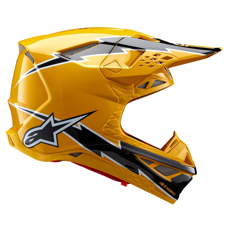 Alpinestars Supertech S-M10 Ampress Motorcross Helm Zwart en Geel