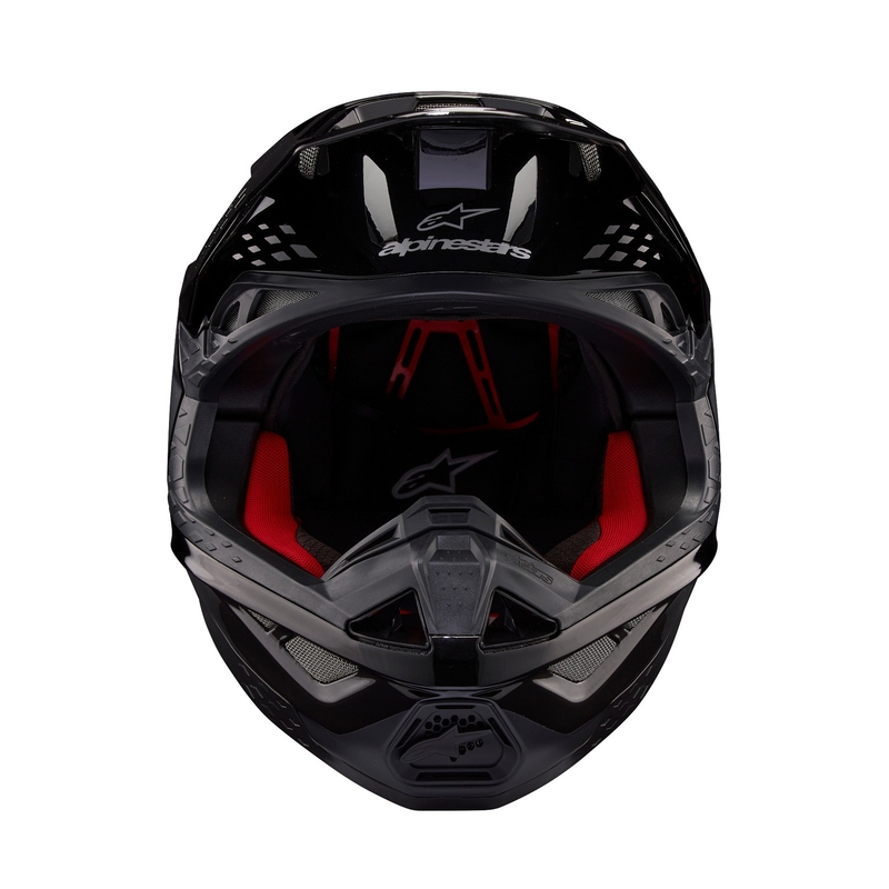 Alpinestars Supertech S-M10 Flood Motorcrosshelm zwart-donkergrijs
