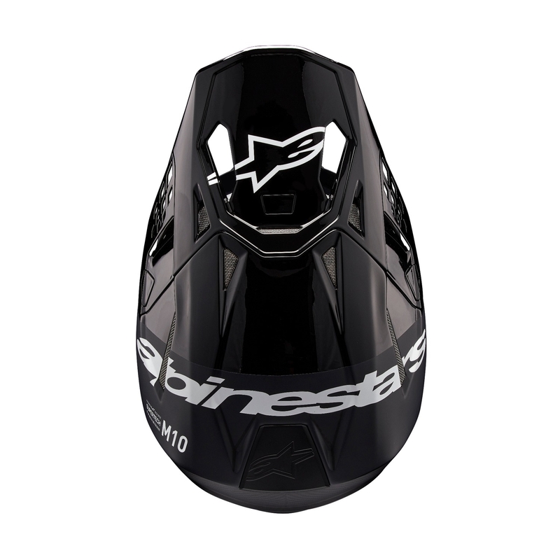 Alpinestars Supertech S-M10 Flood Motorcrosshelm zwart-donkergrijs