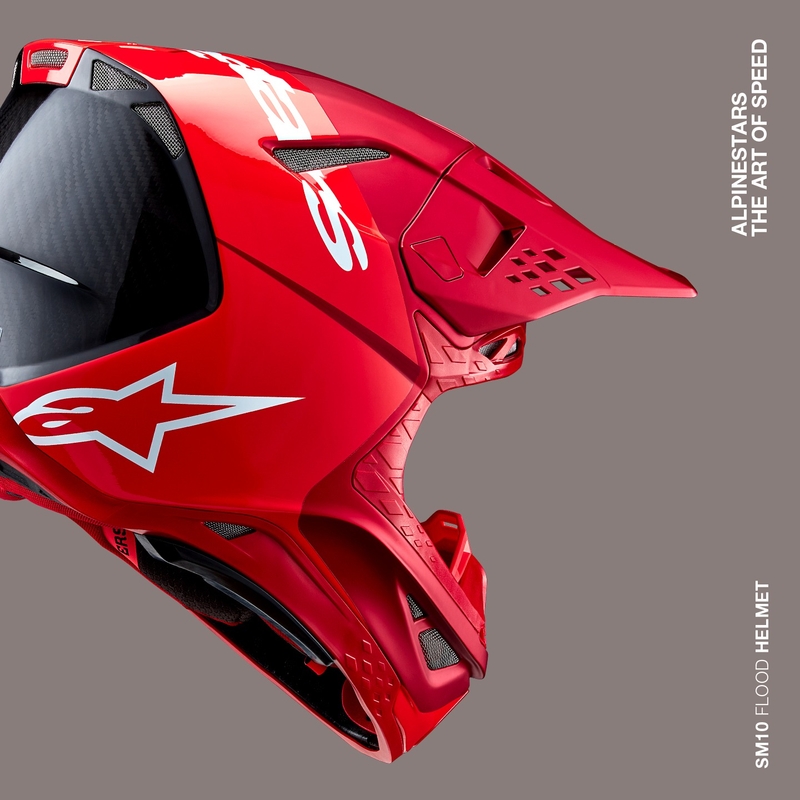 Alpinestars Supertech S-M10 Flood motorcrosshelm mat fluorood