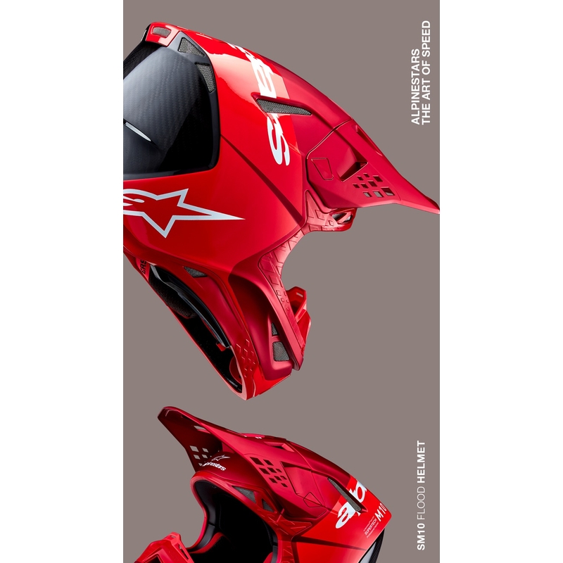 Alpinestars Supertech S-M10 Flood motorcrosshelm mat fluorood