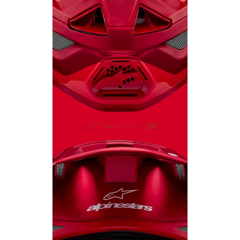 Alpinestars Supertech S-M10 Flood motorcrosshelm mat fluorood