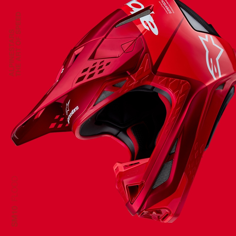 Alpinestars Supertech S-M10 Flood motorcrosshelm mat fluorood