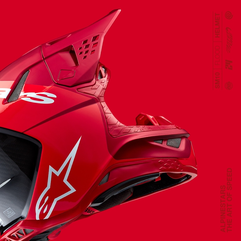Alpinestars Supertech S-M10 Flood motorcrosshelm mat fluorood
