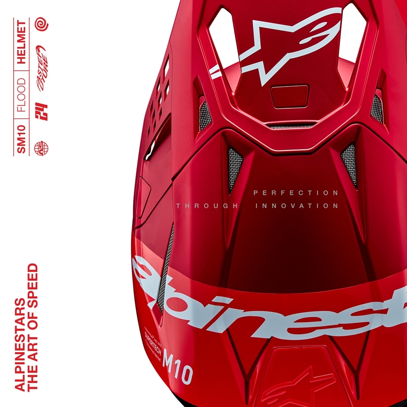 Alpinestars Supertech S-M10 Flood motorcrosshelm mat fluorood