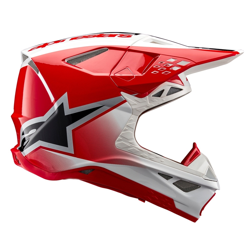 Alpinestars Supertech S-M10 Unite motorcrosshelm rood en wit