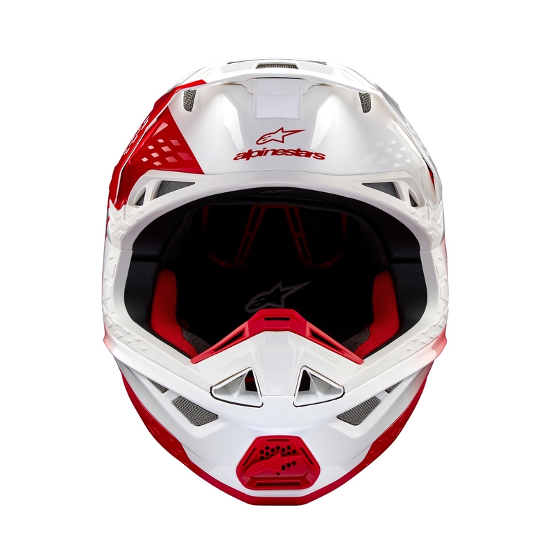 Alpinestars Supertech S-M10 Unite motorcrosshelm rood en wit
