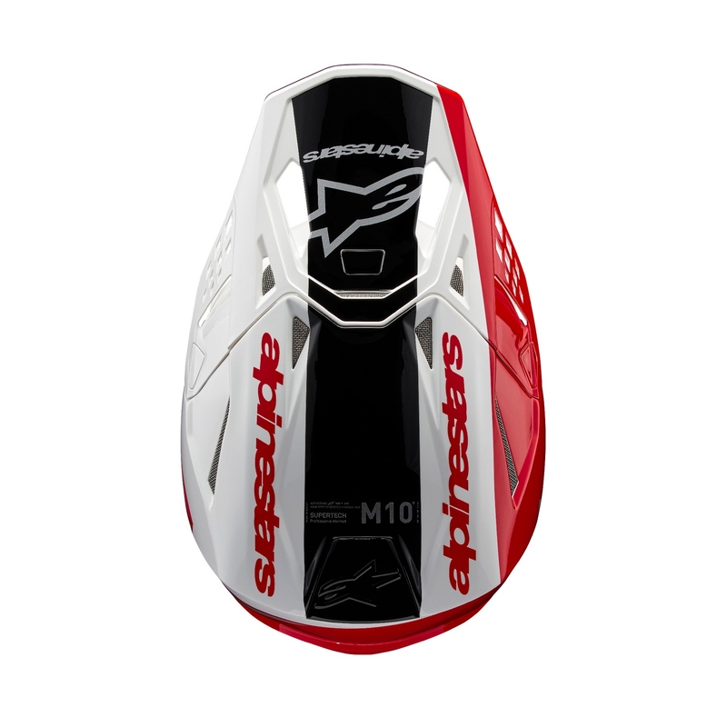 Alpinestars Supertech S-M10 Unite motorcrosshelm rood en wit