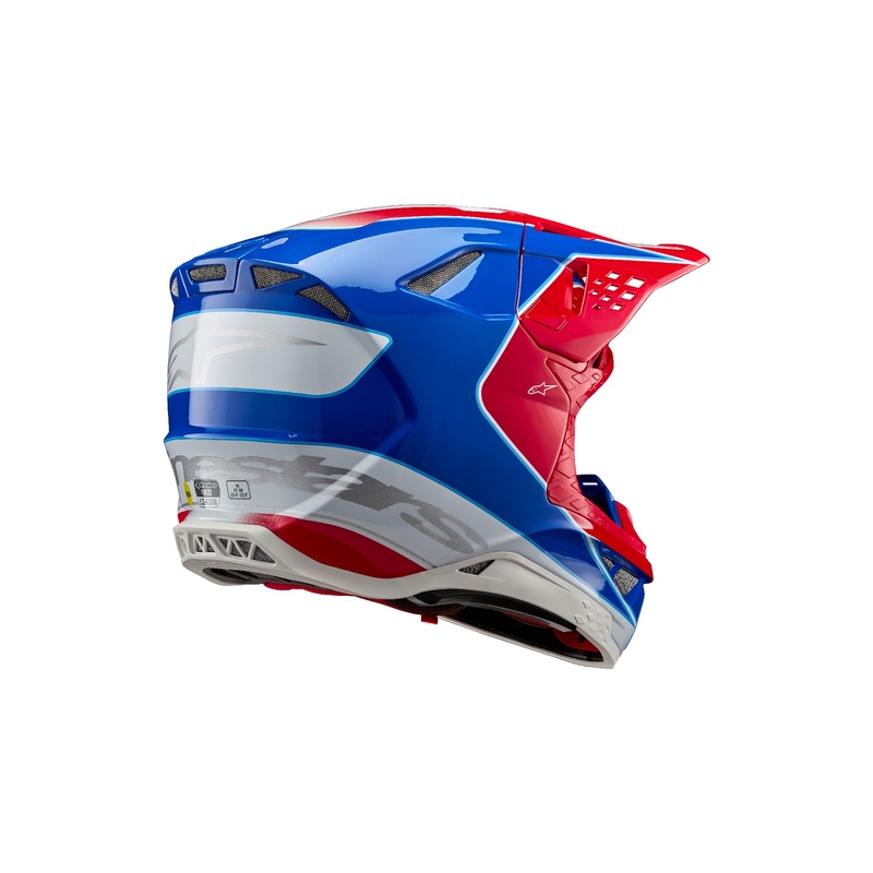 Alpinestars Supertech S-M10 Aeon fluo rood-blauwe motorcrosshelm