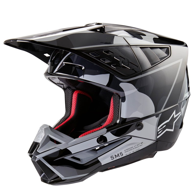 Alpinestars S-M5 Rover 2 motorcrosshelm zwart en zilver