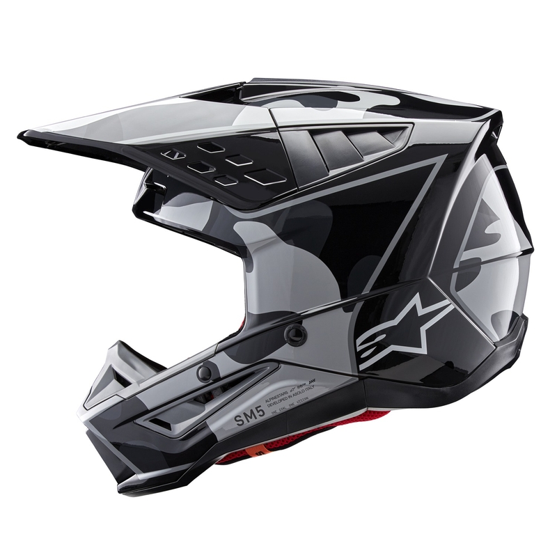 Alpinestars S-M5 Rover 2 motorcrosshelm zwart en zilver