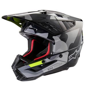 Alpinestars S-M5 Rover 2 motorcrosshelm donkergrijs-fluogeel