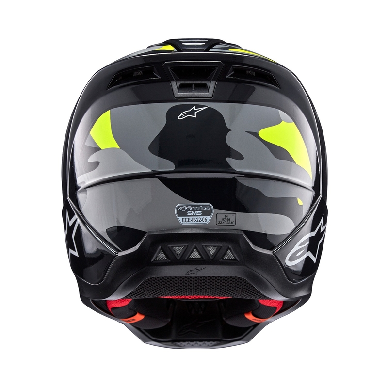 Alpinestars S-M5 Rover 2 motorcrosshelm donkergrijs-fluogeel