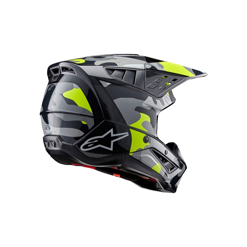 Alpinestars S-M5 Rover 2 motorcrosshelm donkergrijs-fluogeel