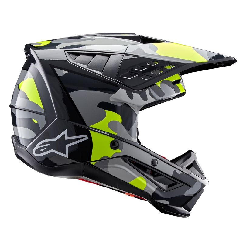 Alpinestars S-M5 Rover 2 motorcrosshelm donkergrijs-fluogeel